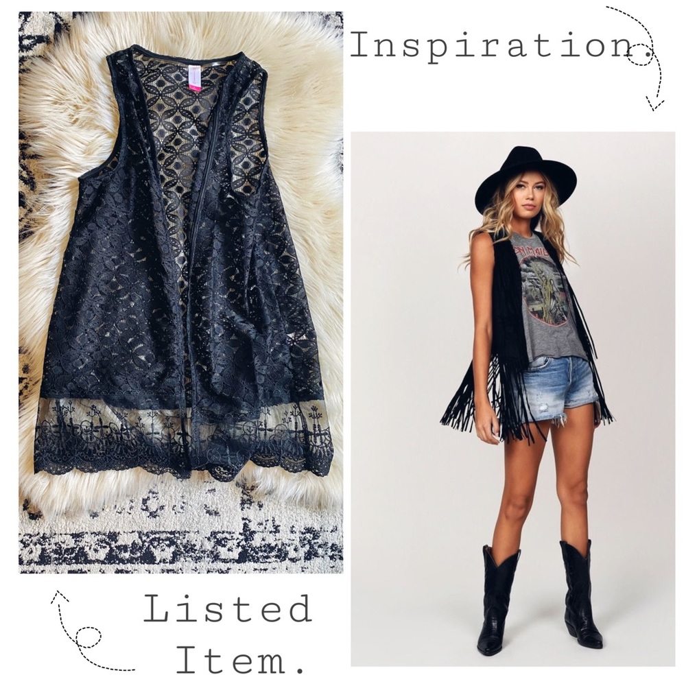 NOBO Lace Black Vest